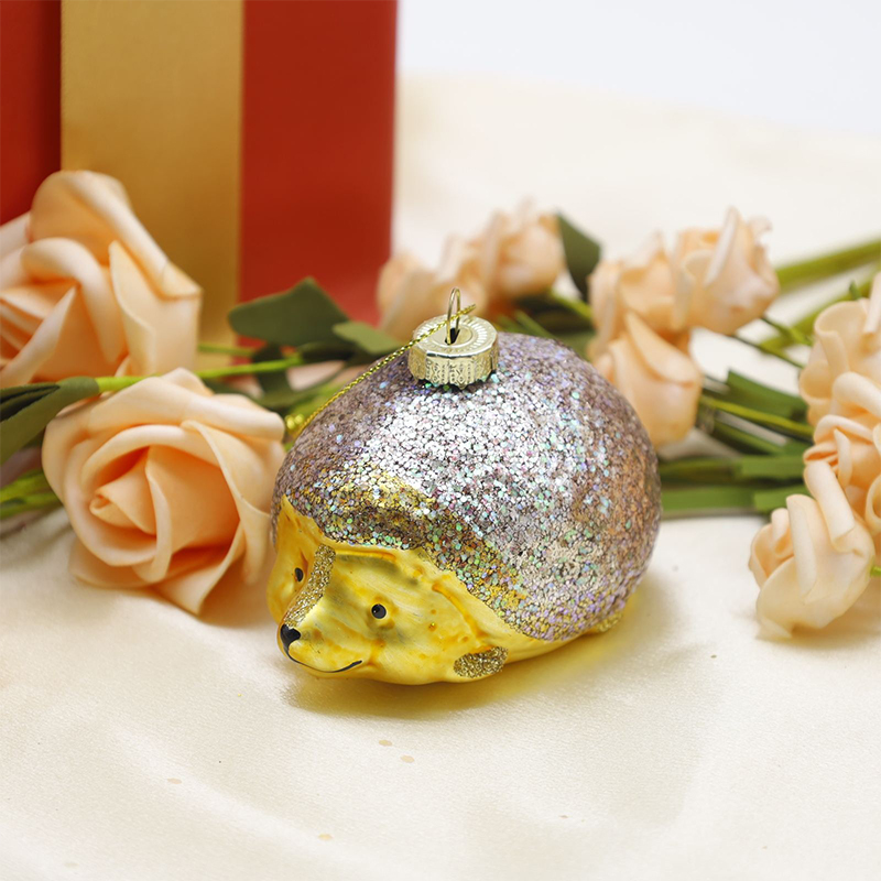 Animal-Shaped Christmas Glass Ornament Hanging Decor