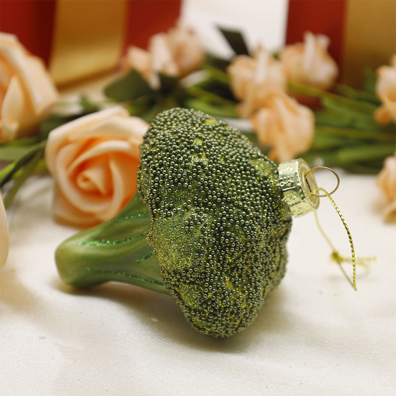 Vegetable-Shaped Christmas Glass  Hanging Ornaments