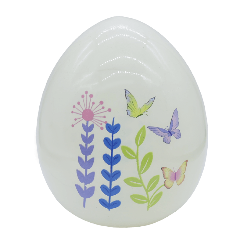 9*16cm LED Easter Hand-Painted Glass Egg Ornament