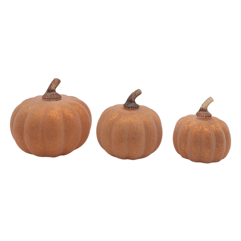 10*11.5cm &12*15cm Halloween LED Glass Pumpkin Lamp Tabletop Ornament