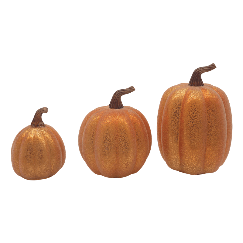 10*11.5cm &12*15cm Halloween LED Glass Pumpkin Lamp Tabletop Ornament